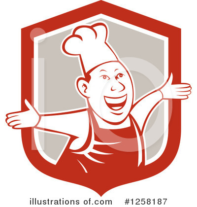 Royalty-Free (RF) Chef Clipart Illustration by patrimonio - Stock Sample #1258187