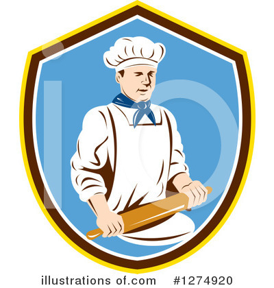 Royalty-Free (RF) Chef Clipart Illustration by patrimonio - Stock Sample #1274920