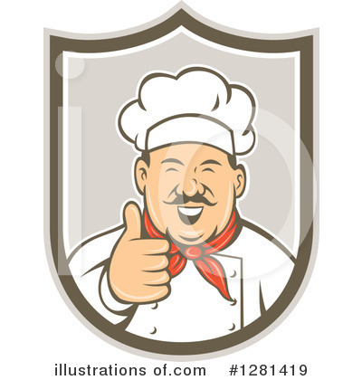 Royalty-Free (RF) Chef Clipart Illustration by patrimonio - Stock Sample #1281419