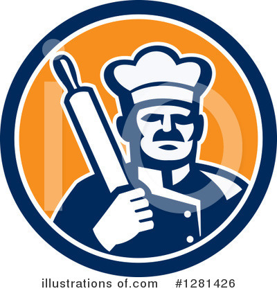 Royalty-Free (RF) Chef Clipart Illustration by patrimonio - Stock Sample #1281426