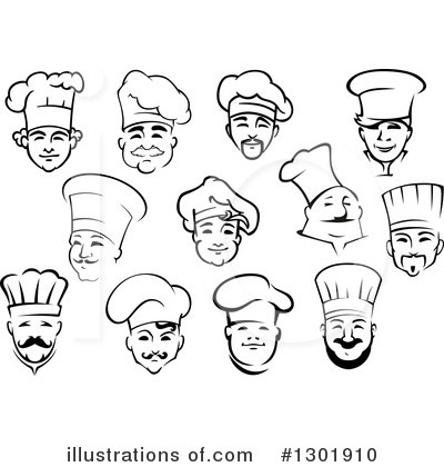 Royalty-Free (RF) Chef Clipart Illustration by Vector Tradition SM - Stock Sample #1301910