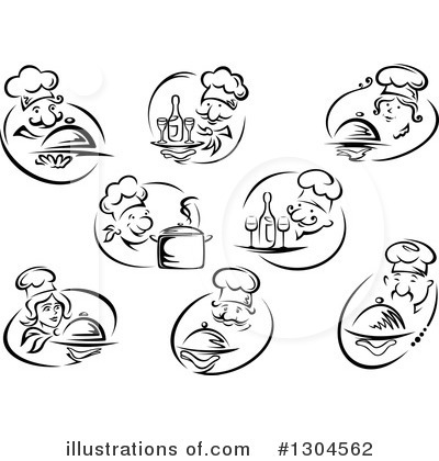 Royalty-Free (RF) Chef Clipart Illustration by Vector Tradition SM - Stock Sample #1304562