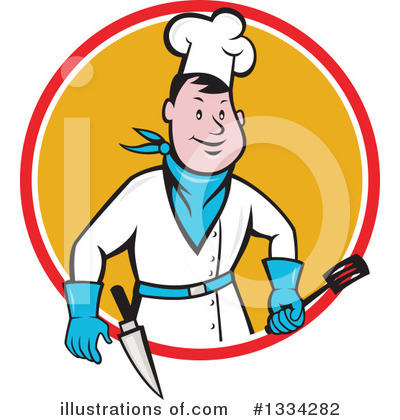 Royalty-Free (RF) Chef Clipart Illustration by patrimonio - Stock Sample #1334282