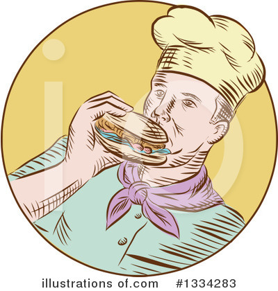 Royalty-Free (RF) Chef Clipart Illustration by patrimonio - Stock Sample #1334283