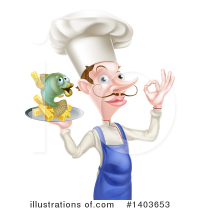 Royalty-Free (RF) Chef Clipart Illustration by AtStockIllustration - Stock Sample #1403653