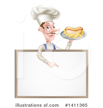 Royalty-Free (RF) Chef Clipart Illustration by AtStockIllustration - Stock Sample #1411365