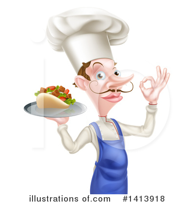 Royalty-Free (RF) Chef Clipart Illustration by AtStockIllustration - Stock Sample #1413918