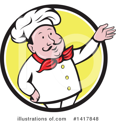Royalty-Free (RF) Chef Clipart Illustration by patrimonio - Stock Sample #1417848