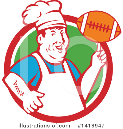 Royalty-Free (RF) Chef Clipart Illustration by patrimonio - Stock Sample #1418947
