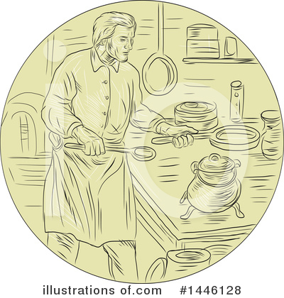 Royalty-Free (RF) Chef Clipart Illustration by patrimonio - Stock Sample #1446128