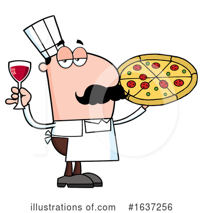 Pizza Chef Clipart #1637256 by Hit Toon