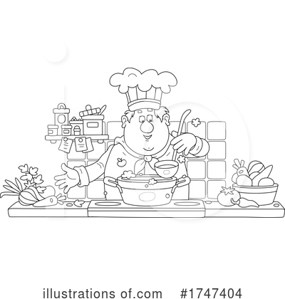 Royalty-Free (RF) Chef Clipart Illustration by Alex Bannykh - Stock Sample #1747404