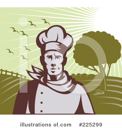 Royalty-Free (RF) Chef Clipart Illustration by patrimonio - Stock Sample #225299
