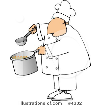 Royalty-Free (RF) Chef Clipart Illustration by djart - Stock Sample #4302