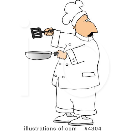Royalty-Free (RF) Chef Clipart Illustration by djart - Stock Sample #4304