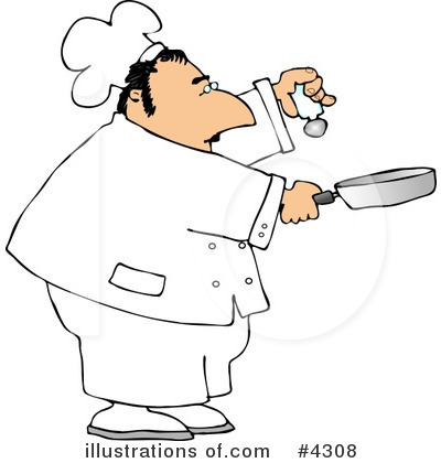 Royalty-Free (RF) Chef Clipart Illustration by djart - Stock Sample #4308