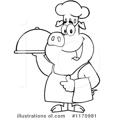 Royalty-Free (RF) Chef Pig Clipart Illustration by Hit Toon - Stock Sample #1170981