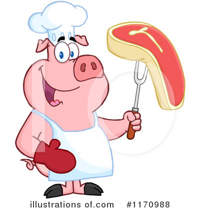 Chef Pig Clipart #1170988 by Hit Toon