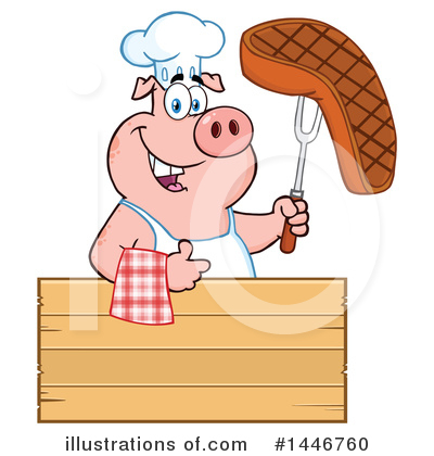 Steak Clipart #1446760 by Hit Toon