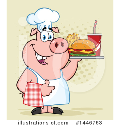 Royalty-Free (RF) Chef Pig Clipart Illustration by Hit Toon - Stock Sample #1446763