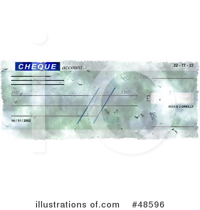 Royalty-Free (RF) Cheque Clipart Illustration by Prawny - Stock Sample #48596