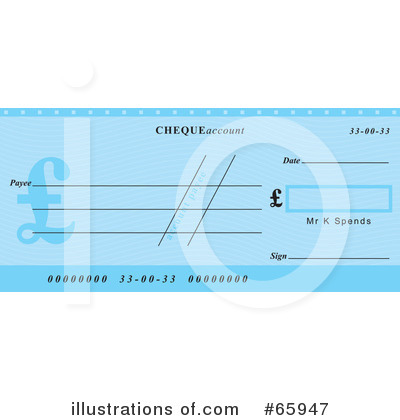 Royalty-Free (RF) Cheque Clipart Illustration by Prawny - Stock Sample #65947