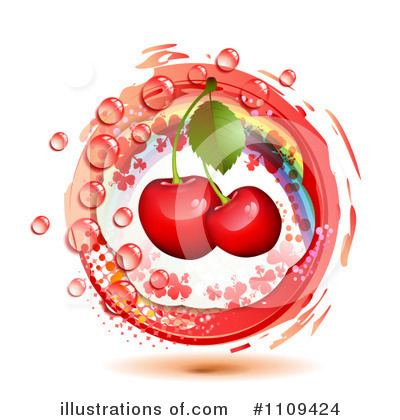 Royalty-Free (RF) Cherries Clipart Illustration by merlinul - Stock Sample #1109424