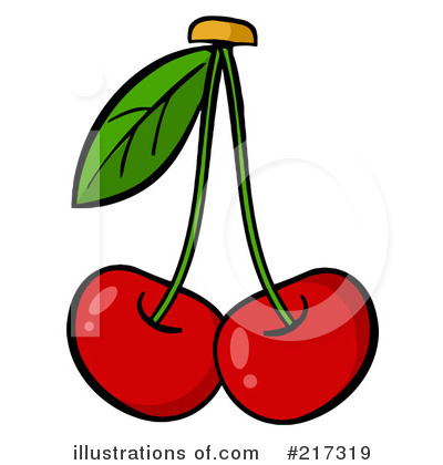 Royalty-Free (RF) Cherries Clipart Illustration by Hit Toon - Stock Sample #217319