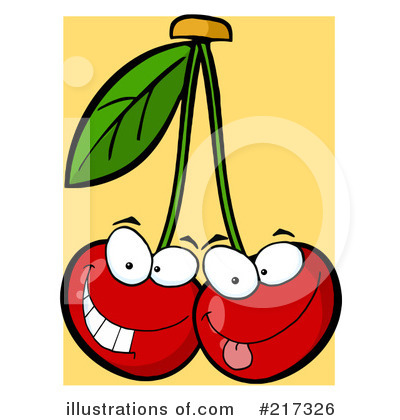 Royalty-Free (RF) Cherries Clipart Illustration by Hit Toon - Stock Sample #217326