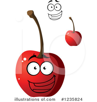 Royalty-Free (RF) Cherry Clipart Illustration by Vector Tradition SM - Stock Sample #1235824