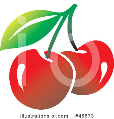 Royalty-Free (RF) Cherry Clipart Illustration by pauloribau - Stock Sample #45673