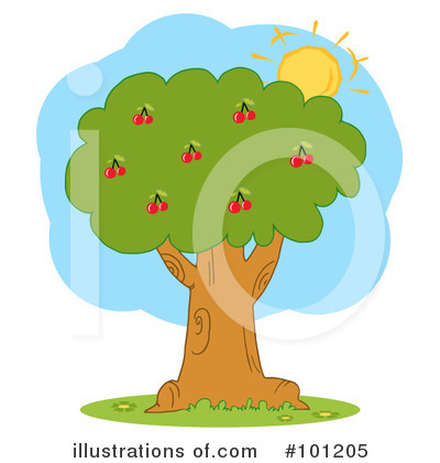 Cherry Tree Clipart #101205 by Hit Toon
