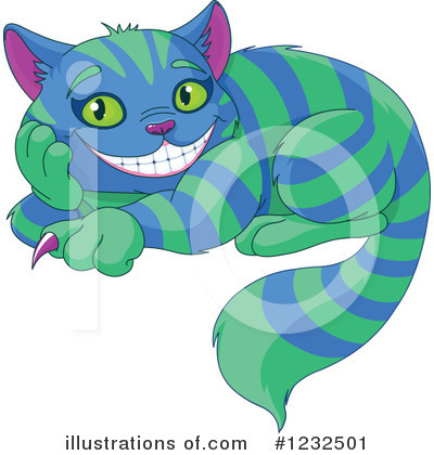 Royalty-Free (RF) Cheshire Cat Clipart Illustration by Pushkin - Stock Sample #1232501