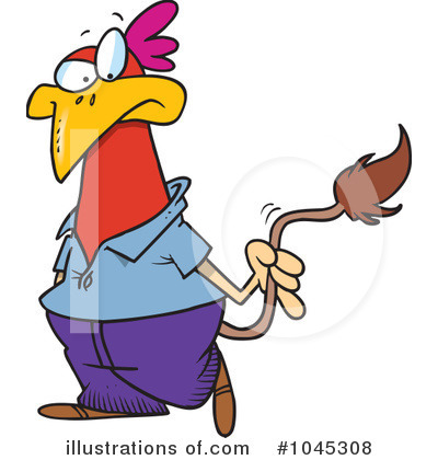 Royalty-Free (RF) Chicken Clipart Illustration by toonaday - Stock Sample #1045308