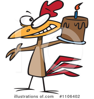 Royalty-Free (RF) Chicken Clipart Illustration by toonaday - Stock Sample #1106402