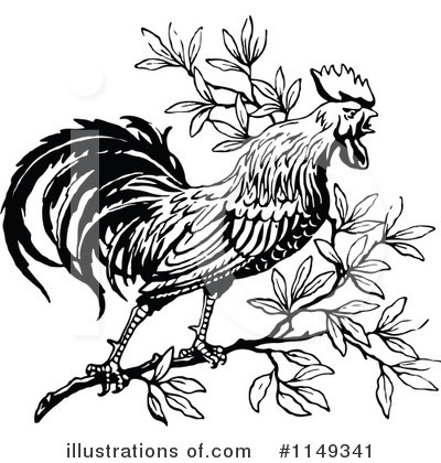 Royalty-Free (RF) Chicken Clipart Illustration by Prawny Vintage - Stock Sample #1149341