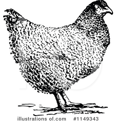 Royalty-Free (RF) Chicken Clipart Illustration by Prawny Vintage - Stock Sample #1149343