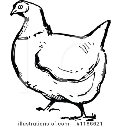 Royalty-Free (RF) Chicken Clipart Illustration by Prawny Vintage - Stock Sample #1166621