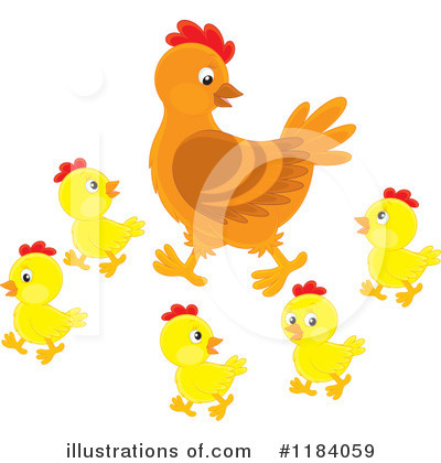Royalty-Free (RF) Chicken Clipart Illustration by Alex Bannykh - Stock Sample #1184059