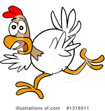 Chickens Clipart #1316011 by LaffToon