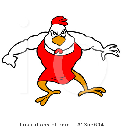 Chickens Clipart #1355604 by LaffToon
