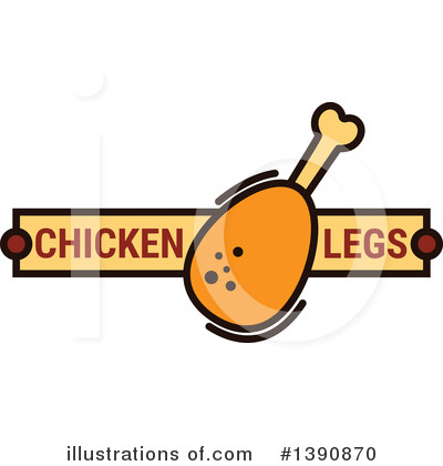 Chicken Drumstick Clipart #1390870 by Vector Tradition SM