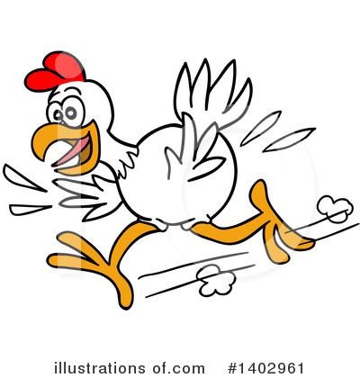 Royalty-Free (RF) Chicken Clipart Illustration by LaffToon - Stock Sample #1402961