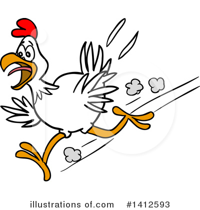 Royalty-Free (RF) Chicken Clipart Illustration by LaffToon - Stock Sample #1412593