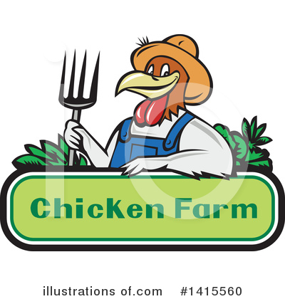 Royalty-Free (RF) Chicken Clipart Illustration by patrimonio - Stock Sample #1415560