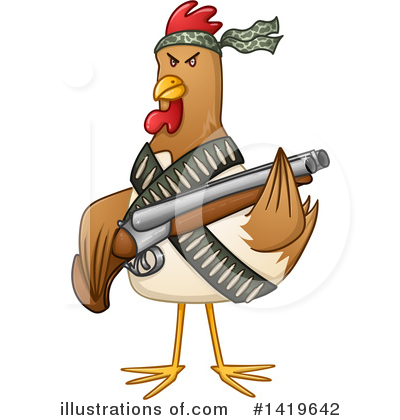 Royalty-Free (RF) Chicken Clipart Illustration by Liron Peer - Stock Sample #1419642