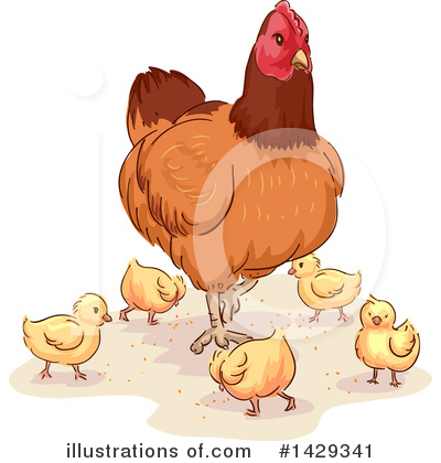 Royalty-Free (RF) Chicken Clipart Illustration by BNP Design Studio - Stock Sample #1429341