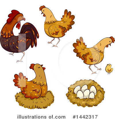 Royalty-Free (RF) Chicken Clipart Illustration by BNP Design Studio - Stock Sample #1442317