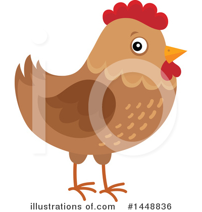 Royalty-Free (RF) Chicken Clipart Illustration by visekart - Stock Sample #1448836