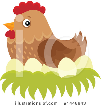 Royalty-Free (RF) Chicken Clipart Illustration by visekart - Stock Sample #1448843
